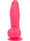 Ребристий фалоімітатор на присосці ADDICTION — Tom 7″ Dildo With Balls — Pink, віброкуля в подарунок | 6718460 | фото 2