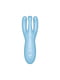 Кліторальний смарт вібратор Satisfyer Threesome 4 Blue з трьома пальчиками | 6718820 | фото 2