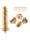 Золотий фалоімітатор Hismith 6.8″ Golden Silicone Dildo, система KlicLok | 6718919 | фото 2