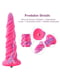 Фантазійний фалоімітатор 10.12″ для секс-машин Hismith Silicone Dildo rose Monster Series, KlicLok | 6718932 | фото 2