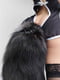 Металева анальна пробка Лисячий хвіст Alive Black And White Fox Tail S, діаметр 2,9 см | 6719028 | фото 3