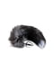 Металева анальна пробка Лисячий хвіст Alive Black And White Fox Tail M, діаметр 3,4 см | 6719029 | фото 3