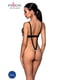 Боді з екошкіри Celine Body black L/XL — Passion: з доступом, відкритий | 6719087 | фото 2