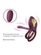 Смарт ерекційне кільце Zalo — BAYEK Velvet Purple, подвійне з ввідною частиною, пульт ДК | 6719236 | фото 4