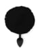 Силіконова анальна пробка М Art of Sex - Silicone Bunny Tails Butt plug Black, діаметр 3,5 см | 6719278 | фото 2