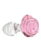 Скляна анальна пробка Pillow Talk Rosy Luxurious Glass Anal Plug, ⌀3,3 см, віброкуля в подарунок | 6719380 | фото 2