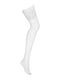 Панчохи під пояс із широким мереживом Obsessive 810-STO-2 stockings S/M, білі | 6719626 | фото 3
