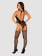 Бодістокінг Obsessive Bodystocking G324 S/M/L black, силуетний малюнок | 6719674 | фото 4