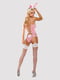 Еротичний костюм зайчика Obsessive Bunny suit 4 pcs costume pink S/M, рожевий, топ з підв’язками, тр | 6719682 | фото 4