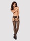 Сітчасті панчохи-стокінги з візерунком на сідницях Obsessive Garter stockings S232 S/M/L, чорні, імі | 6719691 | фото 3