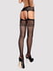 Сітчасті панчохи-стокінги з імітацією гартерів Obsessive Garter stockings S500S/M/L, чорні, з доступ | 6719694 | фото 2