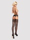 Сітчасті панчохи-стокінги з імітацією гартерів Obsessive Garter stockings S500S/M/L, чорні, з доступ | 6719694 | фото 3
