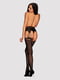 Сітчасті панчохи-стокінги під леопард Obsessive Garter stockings S817 S/M/L, імітація гартерів, з до | 6719696 | фото 4