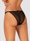 Напівпрозорі трусики з підвіскою Obsessive Ivannes panties black S/M, чорні | 6719700 | фото 2