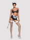 Еротичний костюм покоївки Obsessive Maidme set 5pcs S/M, бюстгальтер, пояс з фартухом, панчохи, стрі | 6719704 | фото 3