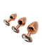 Металева анальна пробка Wooomy Tralalo Rose Gold Metal Plug Size M, діаметр 3,4 см, довжина 8 см | 6719787 | фото 4