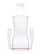 Еротичний костюм медсестри Obsessive Emergency dress S/M, white, сукня, стринги, рукавички, чепчик, | 6719971 | фото 3
