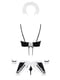 Атласний еротичний костюм покоївки Obsessive Maid set S/M, black, топ, спідниця, стринги, манжети, о | 6719979 | фото 4