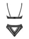 Комплект білизни Obsessive Natilya 2-pcs set XS/S, black, бюстгальтер, трусики | 6719981 | фото 4