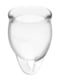 Набір менструальних чаш Satisfyer Feel Confident (Transparent), 15мл та 20мл, мішечок для зберігання | 6720044 | фото 3