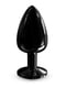 Металева анальна пробка з кристалом Dorcel Diamond Plug Black L | 6720063