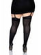 Щільні непрозорі панчохи Leg Avenue Nylon Thigh Highs Black, plus size | 6720154 | фото 2