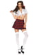 Еротичний костюм школярки Leg Avenue Classic School Girl M/L, спідниця + кроп-топ на зав’язках | 6720159 | фото 2