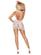 Ажурна сукня-сітка Leg Avenue Lace mini dress with cut-outs White, one size | 6720193 | фото 4