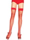 Панчохи-сітка Leg Avenue Fishnet Thigh Highs Red, дрібна сітка, one size | 6720205