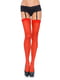Сексуальні панчохи під підв’язки Leg Avenue Sheer Stockings Red, plus size | 6720213