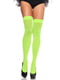 Щільні неонові панчохи Leg Avenue Nylon Thigh Highs Neon Green, one size | 6720216