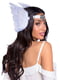 Пов’язка на голову з крилами Leg Avenue Feather headband White, пір’я та натуральна шкіра | 6720234 | фото 2