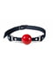 Кляп силіконовий Feral Feelings Silicon Ball Gag Black/Red, чорний ремінець, червона кулька | 6720463