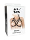 Портупея жіноча з шипами Art of Sex - Demia Leather harness, Чорна XS-M | 6720496 | фото 3