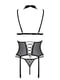 Корсет з відкритими грудьми Passion DOMINICA CORSET L/XL black, пажі для панчіх, стрінги | 6720609 | фото 4