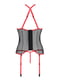 Корсет з пажами PassionSATARA CORSET L/XL red, стрінги, мереживо, застібки спереду та ззаду | 6720624 | фото 4
