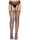 Панчохи-сітка Leg Avenue Net stockings with garter belt One size Black, пояс, підв’язки | 6720689 | фото 3
