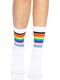 Шкарпетки жіночі в смужку Leg Avenue Pride crew socks Rainbow, 37–43 розмір | 6720696