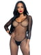 Бодістокінг Leg Avenue V Front Bodystocking One size Black, дрібна сітка, доступ | 6720725 | фото 2