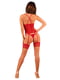 Прозорий корсет Obsessive Lacelove corset XS/S Red, мереживо, підв’язки для панчіх | 6720748 | фото 2