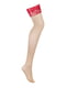Панчохи під пояс із широким мереживом Obsessive Lacelove stockings XS/S | 6720751 | фото 3
