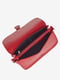 Кожаная красная сумка через плечо с магнитной застежкой | 6721741 | фото 4