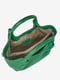 Шкіряна зелена сумка тоут середнього розміру | 6721763 | фото 4