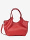 Кожаная красная сумка тоут среднего размера | 6721764 | фото 2