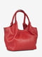 Кожаная красная сумка тоут среднего размера | 6721764 | фото 3