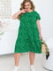 Яскрава легка зелена сукня А-силуету в контрастний горошок | 6721784