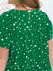 Яскрава легка зелена сукня А-силуету в контрастний горошок | 6721784 | фото 3