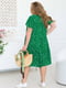 Яскрава легка зелена сукня А-силуету в контрастний горошок | 6721784 | фото 4