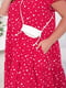 Яскрава легка сукня А-силуету малинового кольору в контрастний горошок | 6721785 | фото 3