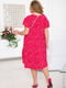 Яскрава легка сукня А-силуету малинового кольору в контрастний горошок | 6721785 | фото 4